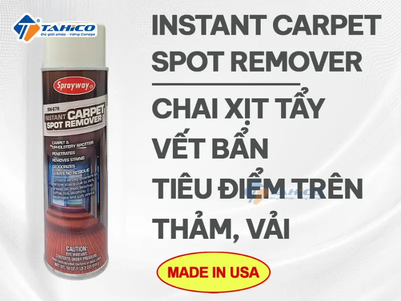 Tẩy vết bẩn trên thảm vải, ghế nệm Sprayway 879 Instant Carpet Spot Remover 532ml