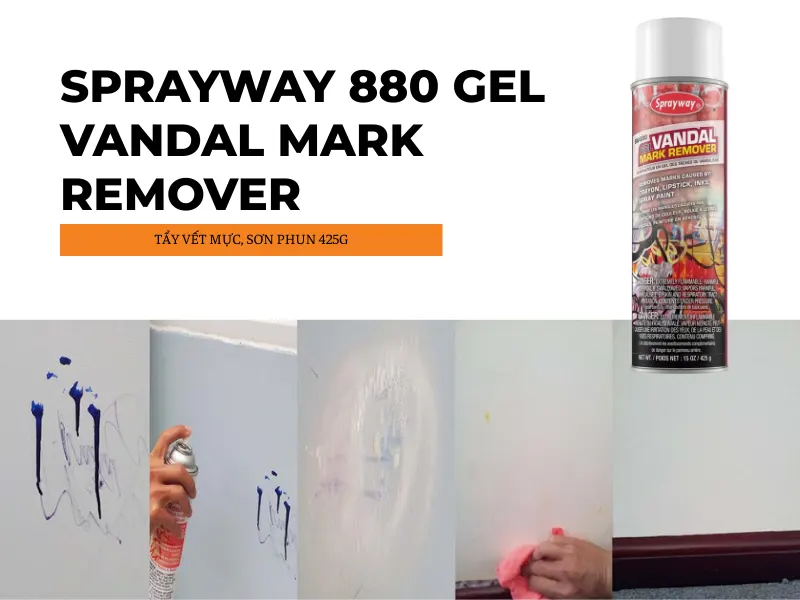 Tẩy vết mực, sơn phun Sprayway 880 Gel Vandal Mark Remover 425g