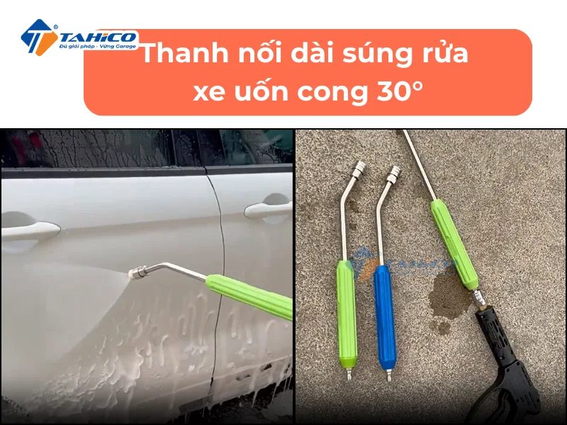Thanh nối dài súng rửa xe uốn cong 30°