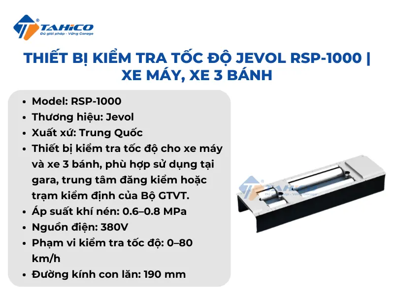 Thiết bị kiểm tra tốc độ Jevol RSP-1000 | Xe máy, xe 3 bánh