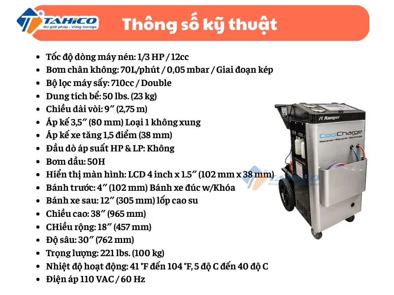Thiết bị nạp điều hòa BendPak AC-134A | Gas R-134A