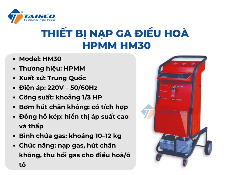 Thiết bị nạp ga điều hoà HPMM HM30