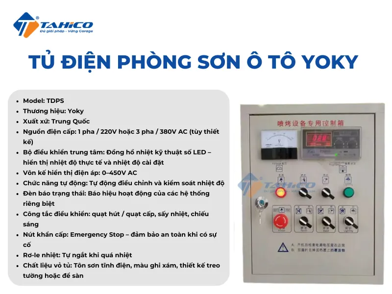 Tủ điện phòng sơn ô tô Yoky TDPS