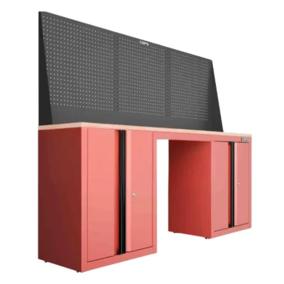 Tủ dụng cụ CSPS 183cm 2 tủ có giá treo | Màu đen/đỏ