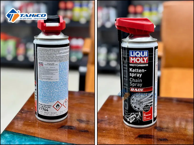 Xịt dưỡng sên Liqui Moly Motorbike Chain Spray Race 21764 400ml | Độ bám dính cao