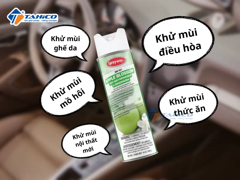 Xịt khử mùi đa năng Sprayway 161 Apple Blossom Dry Air và Fabric Deodorizer 284g
