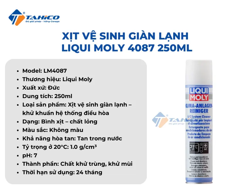 Xịt vệ sinh giàn lạnh Liqui Moly 4087 250ml