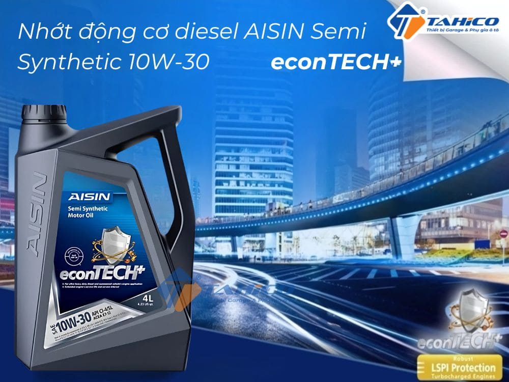 Nhớt động cơ diesel Aisin econTECH+ 10W-30