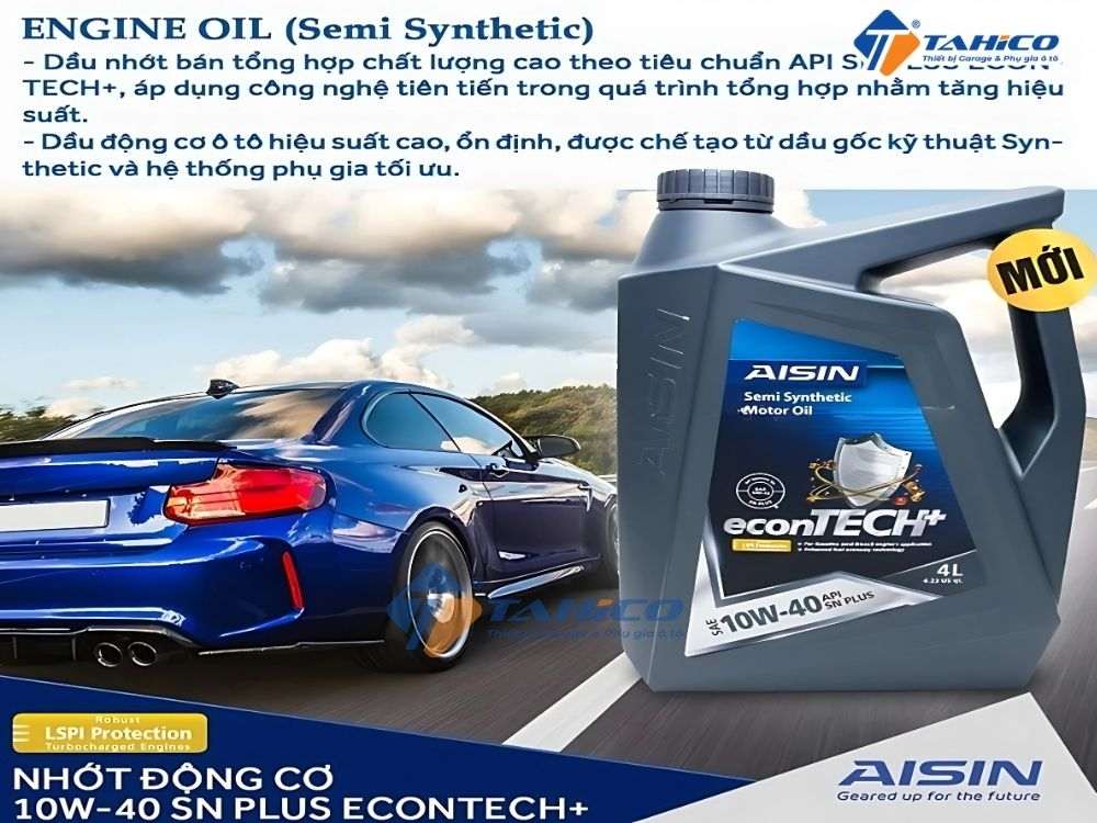 Nhớt động cơ xăng Aisin econTECH+ 10W-40 SN Plus