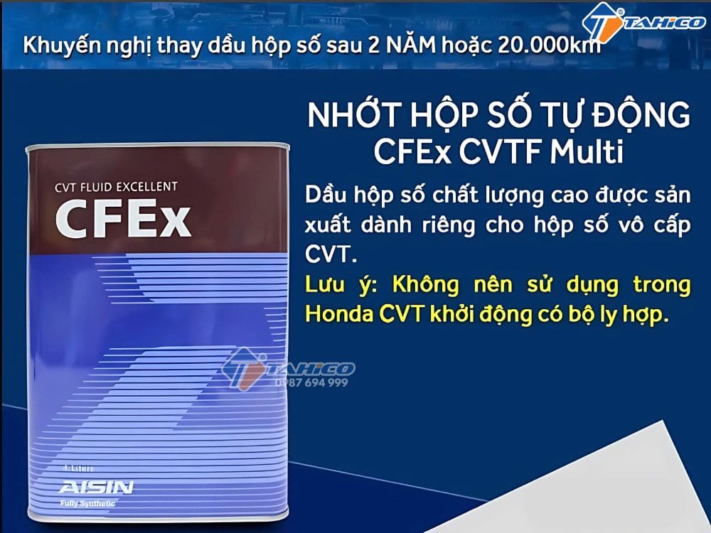 Dầu hộp số Aisin CFEx/CVTF Fully Synthetic