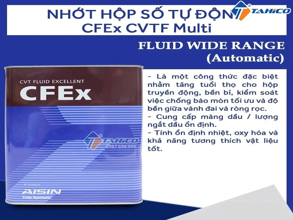 Dầu hộp số Aisin CFEx/CVTF Fully Synthetic