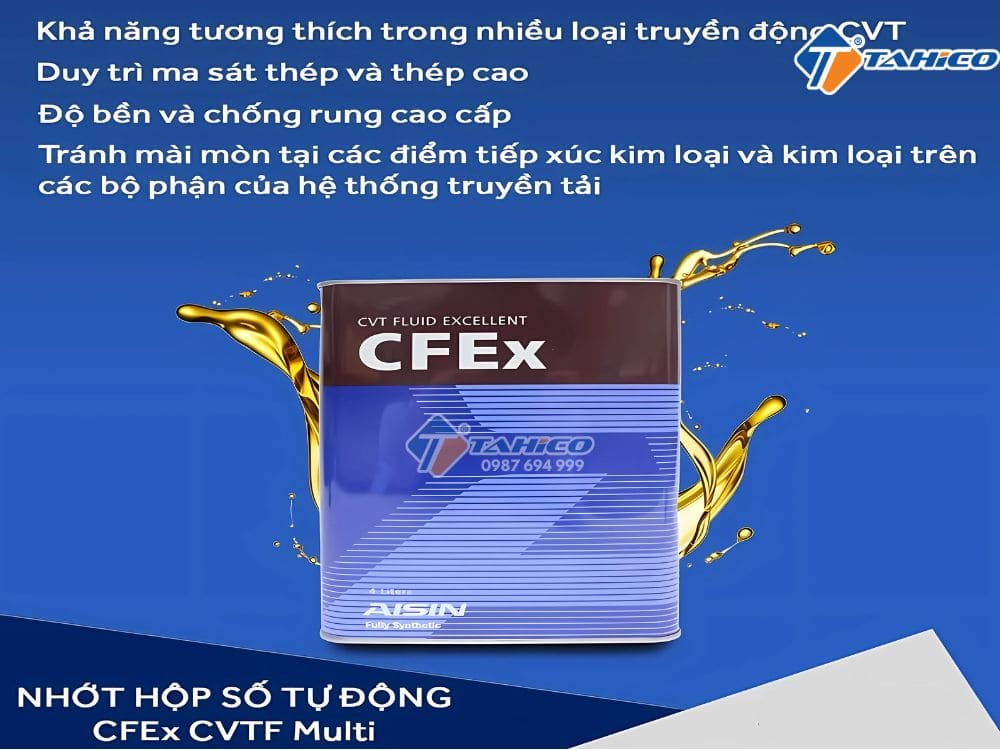 Dầu hộp số Aisin CFEx/CVTF Fully Synthetic