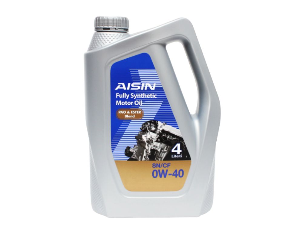 Nhớt động cơ Aisin Fully Synthetic (PAO & ESTER Blend) SN/CF 0W-40 4 lít