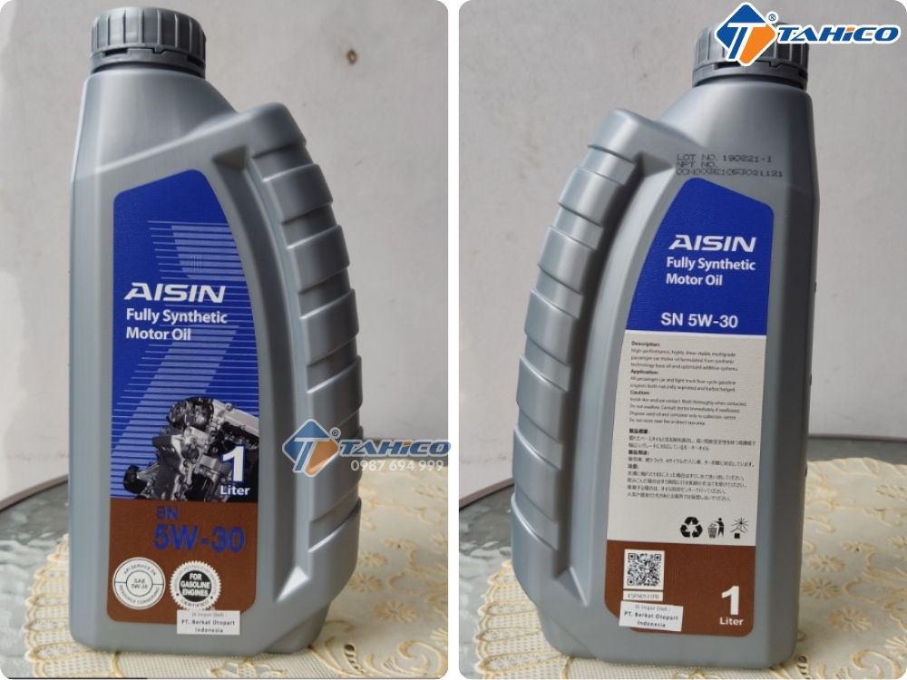 Dầu Aisin Fully Synthetic SN/CF 5W-30 T12 | 1 lít, 4 lít