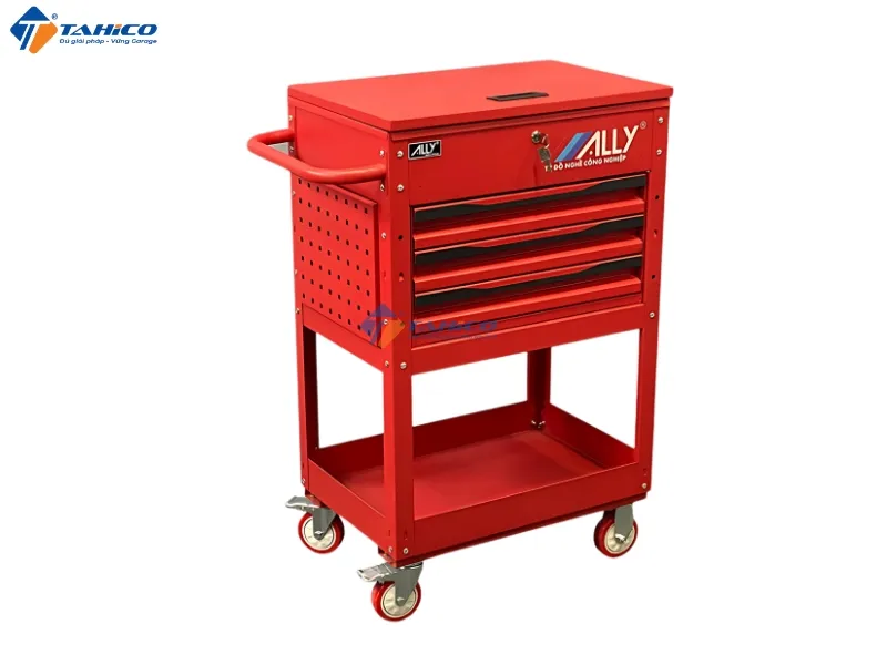 Xe đẩy đồ nghề, dụng cụ Ally QT-04N | 3 ngăn kéo