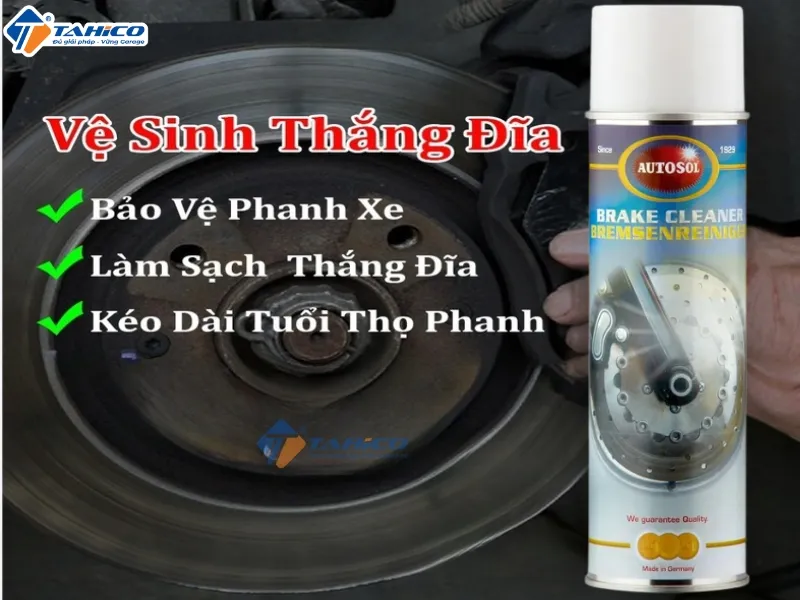 Vệ sinh thắng đĩa Autosol Brake Cleaner 500ml