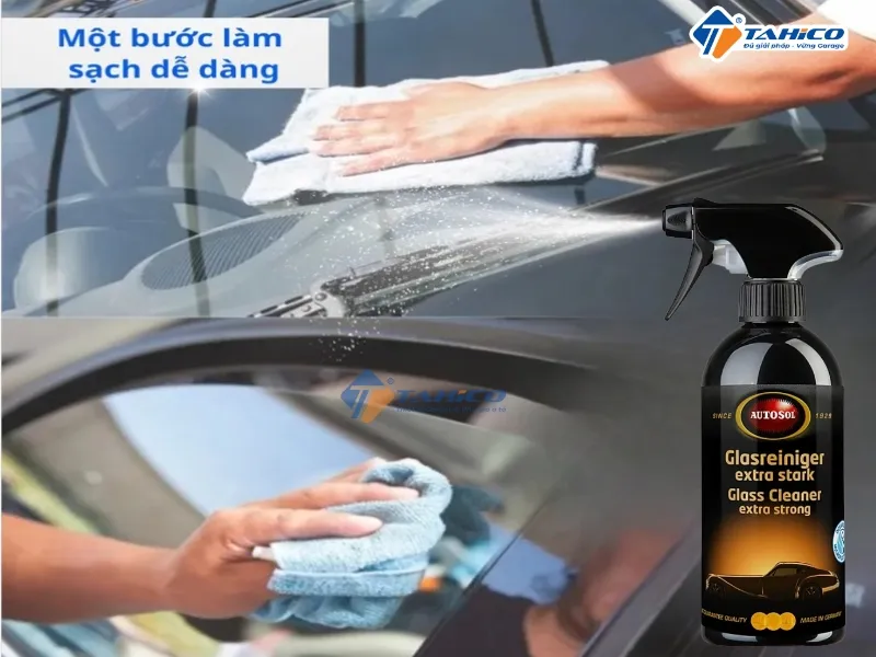Vệ sinh kính Autosol Glass Cleaner Extra Strong 500ml