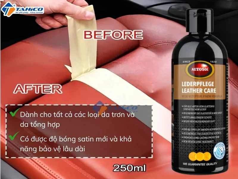 Bảo dưỡng ghế da Autosol Leather Care 250ml