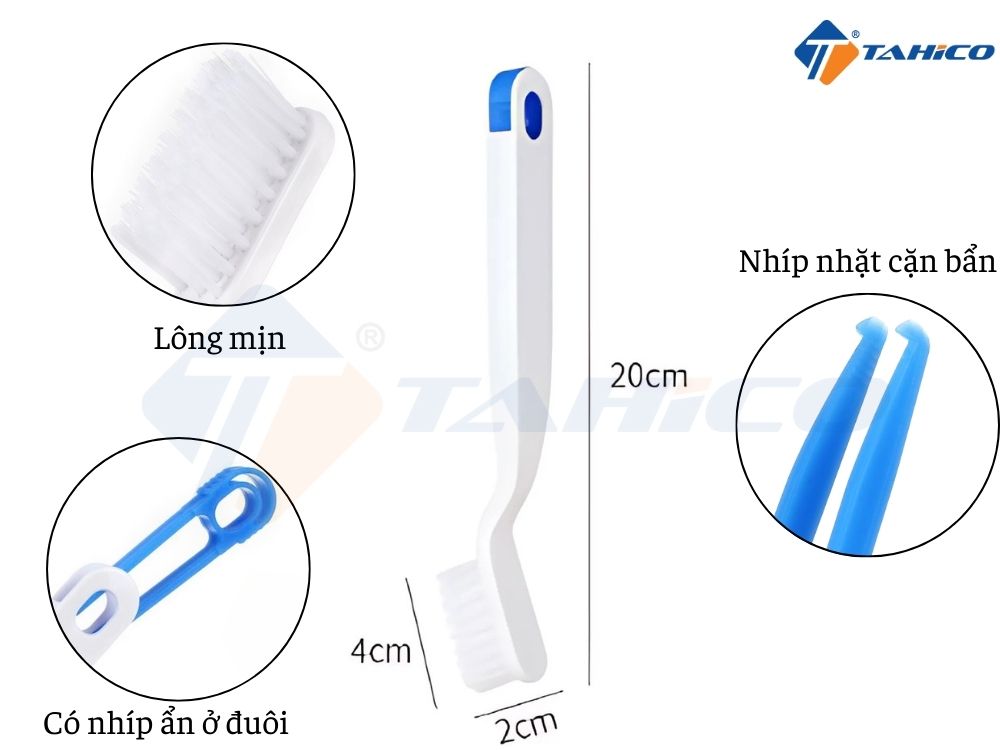 Bàn chải vệ sinh khe kẽ có nhíp kẹp TBBC0804