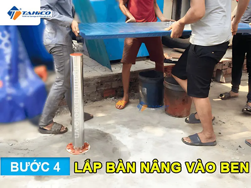 Ben nâng xe máy tải trọng lớn Tahico DC500 500kg