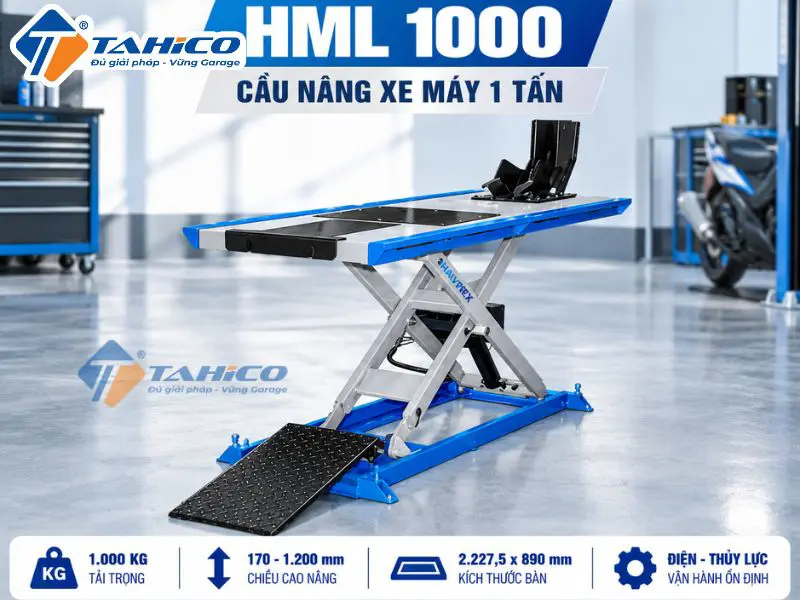 Bàn nâng xe máy tải trọng lớn Hauvrex HML1000