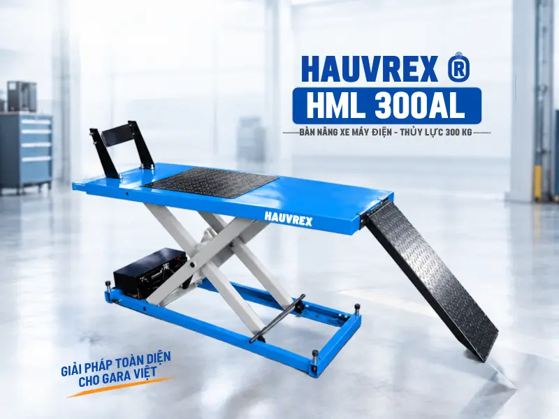 Bàn nâng xe máy thủy lực Hauvrex HML300AL