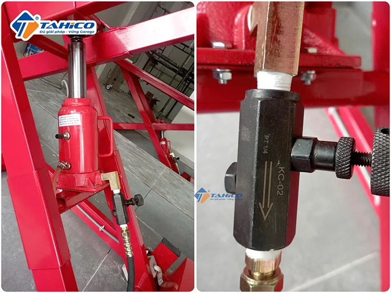 Bàn nâng xe máy thủy lực âm nền TMT150A