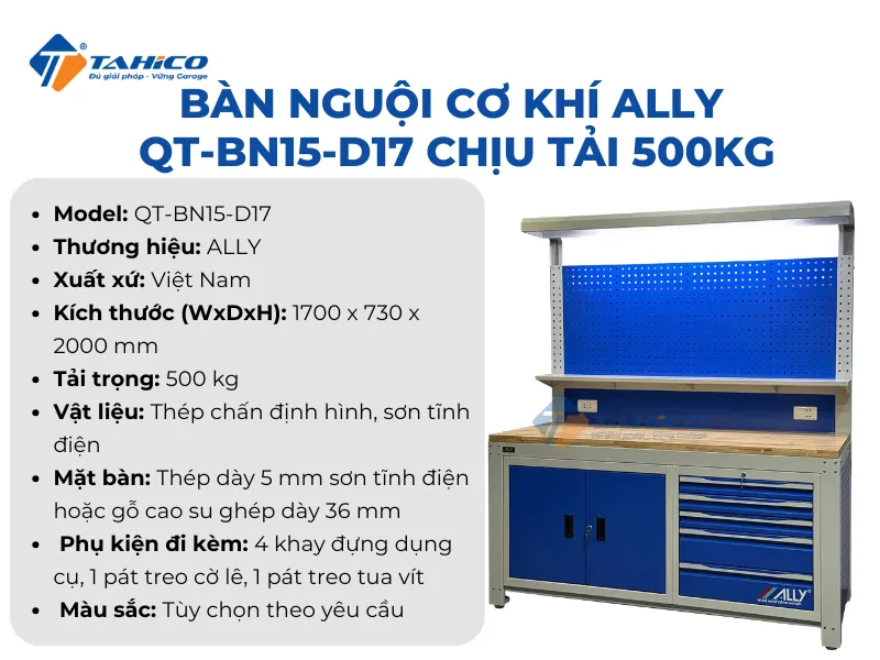Đặc điểm tính năng Ally QT-BN15-D17