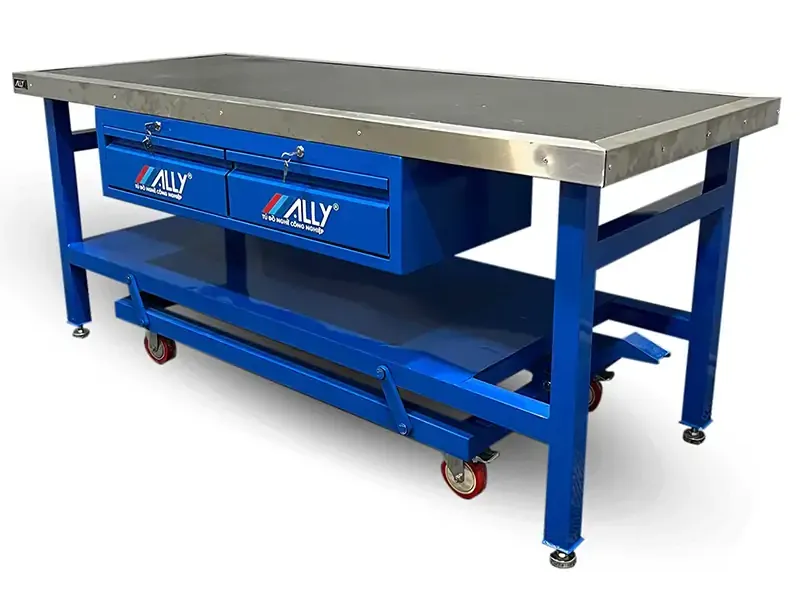 Bàn nguội cơ khí ALLY QT-BNNH chịu tải 500kg | có bánh xe