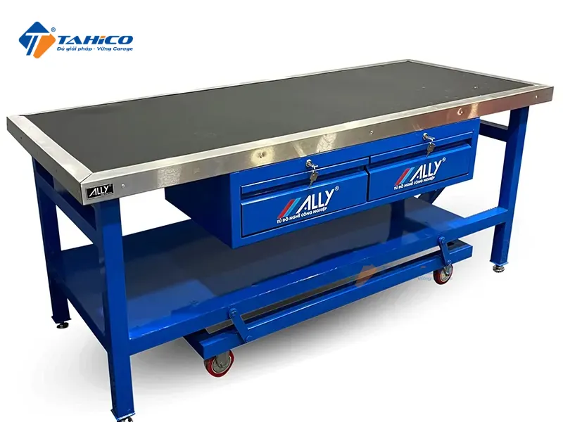 Bàn nguội cơ khí ALLY QT-BNNH chịu tải 500kg | có bánh xe