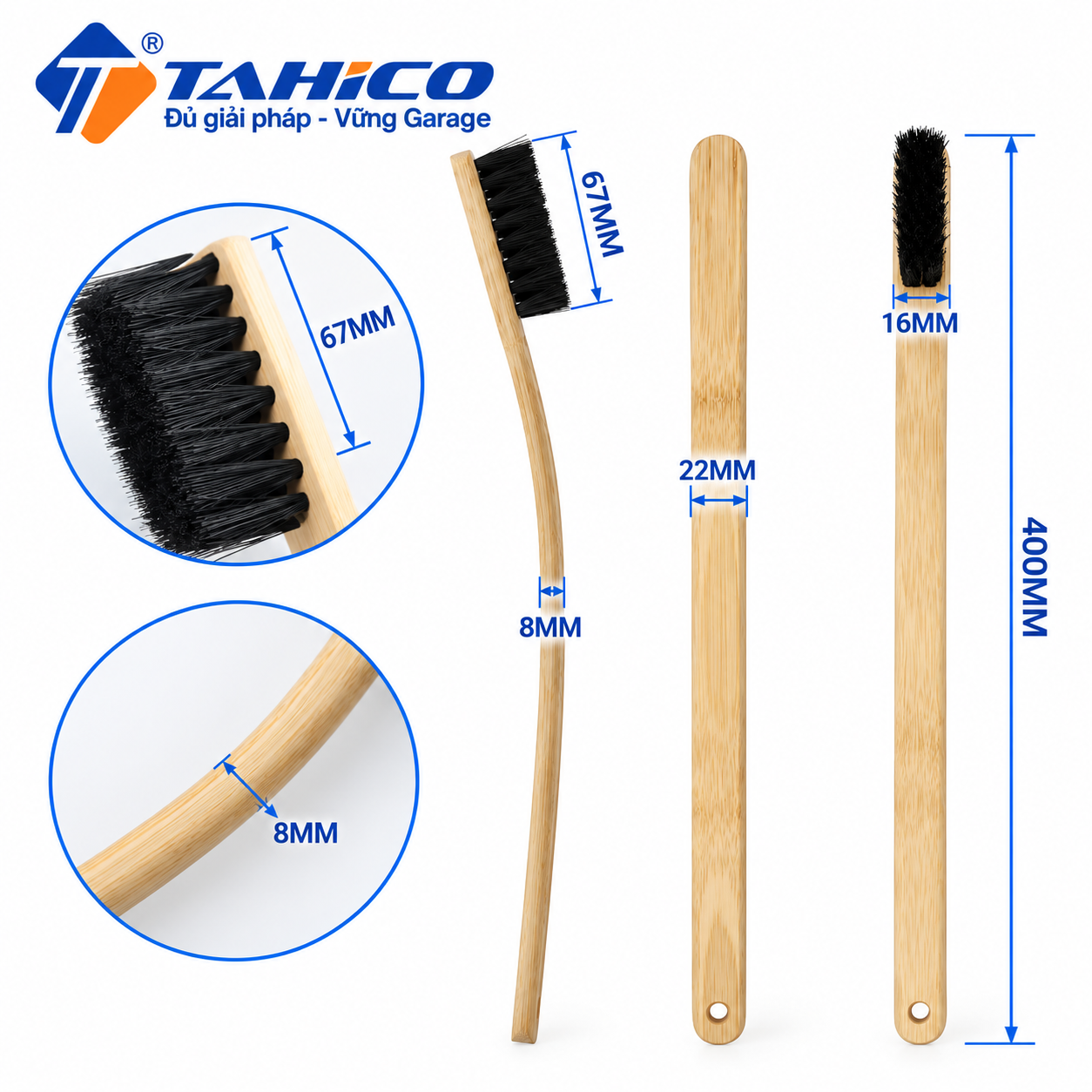Bàn Chải Luồn Vệ Sinh Nội Ngoại thất Ô tô TAHICO