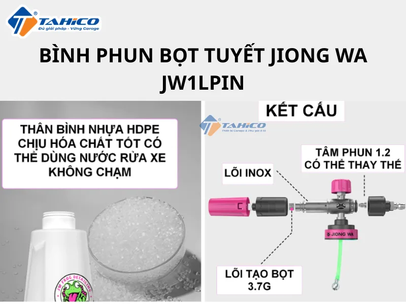 Bình phun bọt tuyết Jiong Wa JW1LPIN 1 lít