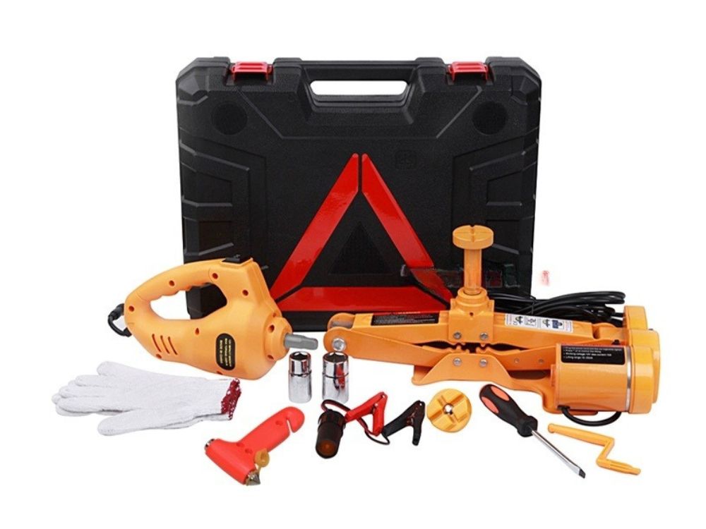 Đặc điểm bộ cứu hộ lốp 2in1 OEM GXE02 12V | Kích nâng cắt kéo và máy vặn ốc