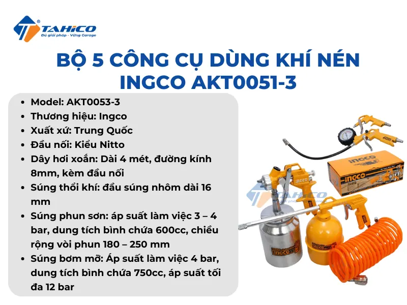 Đặc điểm tính năng Ingco AKT0053-3