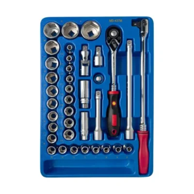 Bộ khẩu tay vặn đầu 1/2″ hệ mét Genius MS-437M | 37 chiếc