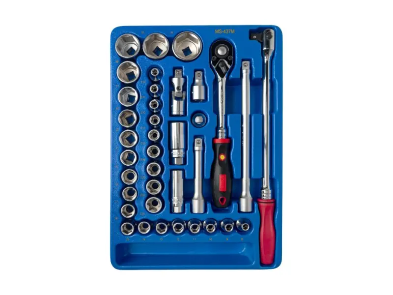 Bộ khẩu tay vặn đầu 1/2″ hệ mét Genius MS-437M | 37 chiếc