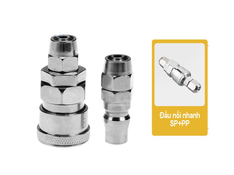 Bộ khớp nối nhanh đầu đực và đầu cái cắm dây SS-PP khí nén