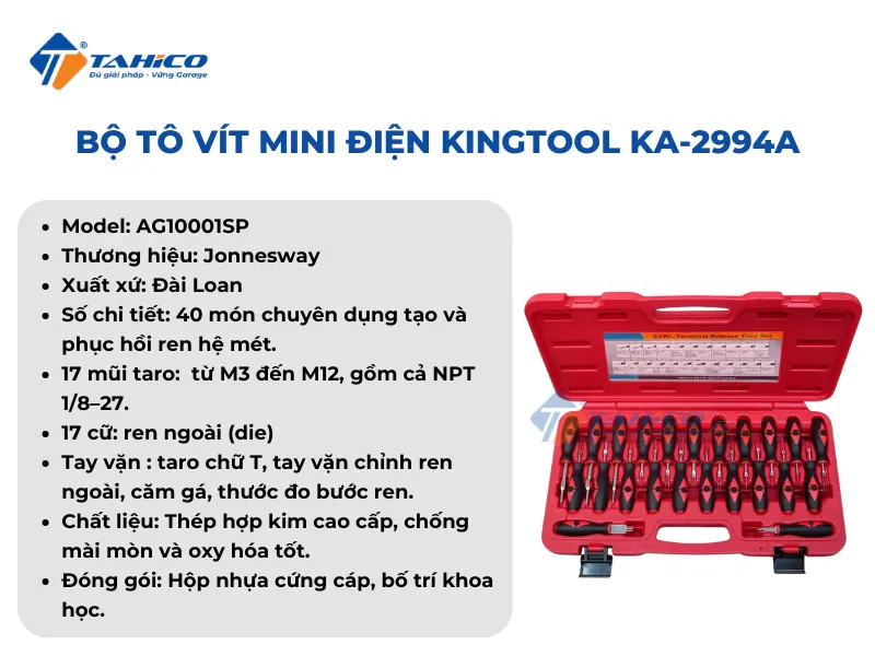 Bộ tô vít mini điện Kingtool KA-2994A