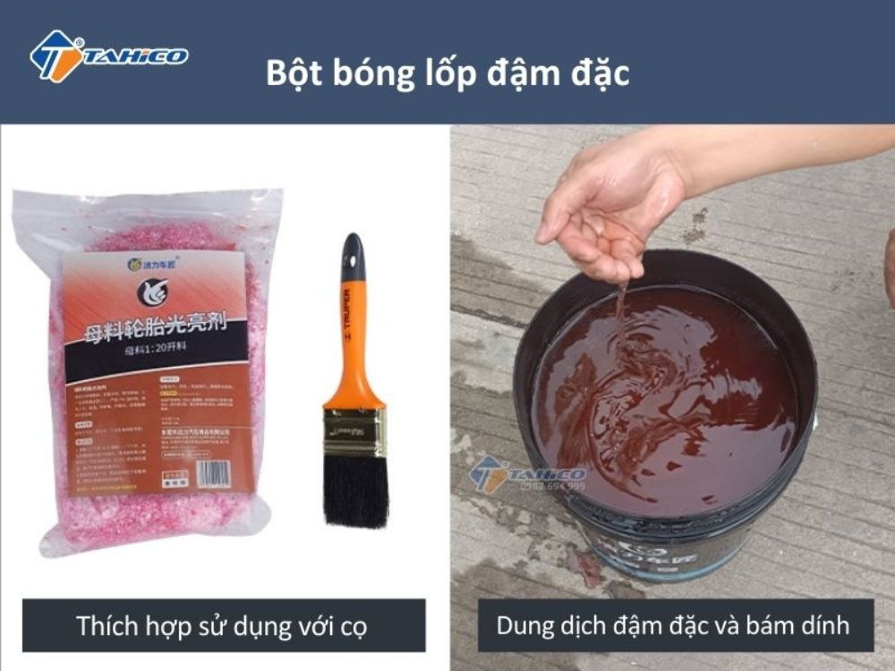 Bột đen bóng lốp Jilie 1106 2,6kg siêu tiết kiệm