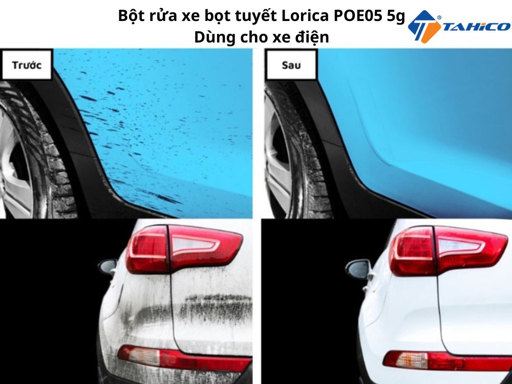 Bột rửa xe bọt tuyết Lorica POE05 5g | Dùng cho xe điện
