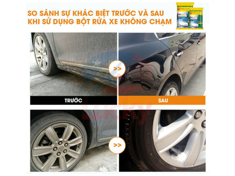 Bột rửa xe không chạm chuyên tẩy dầu mỡ xe tải