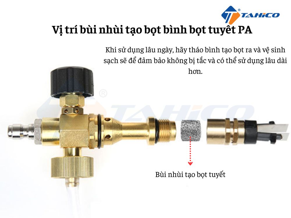 Cục tạo bọt tuyết bằng thép – Đầu lọc tạo bọt tuyết