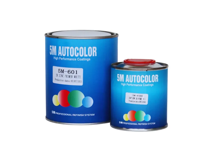 Hình ảnh sản phẩm Cặp sơn lót kẽm 2K 5M Autocolor 5M-601 + Cứng 4:1 5M-850