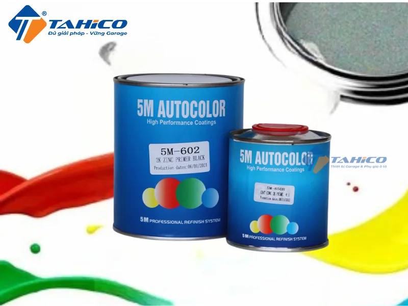 Cặp sơn lót kẽm 2K 5M Autocolor 5M-602 1kg + Cứng 4:1 5M-850 0.25L