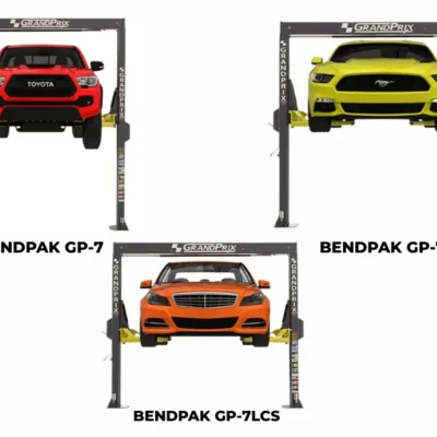Cầu nâng 2 trụ Bendpak GP-7 Series 3 tấn cổng trên