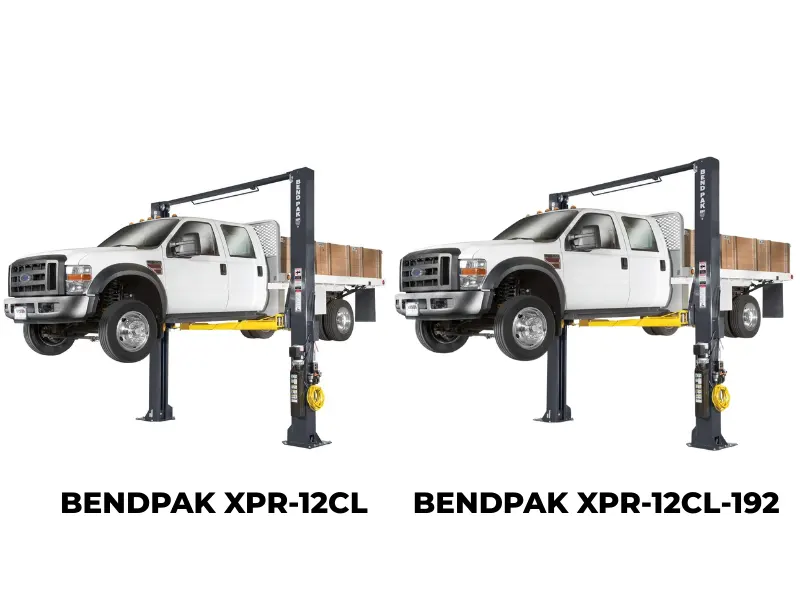 Cầu nâng 2 trụ Bendpak XPR-12CL Series 4 tấn cổng trên