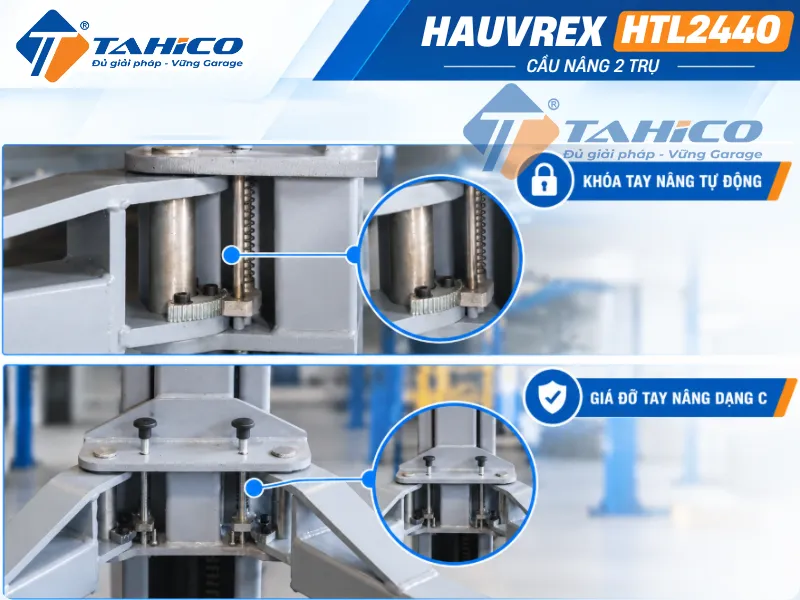 Cầu nâng 2 trụ cáp dưới Hauvrex HTL2440