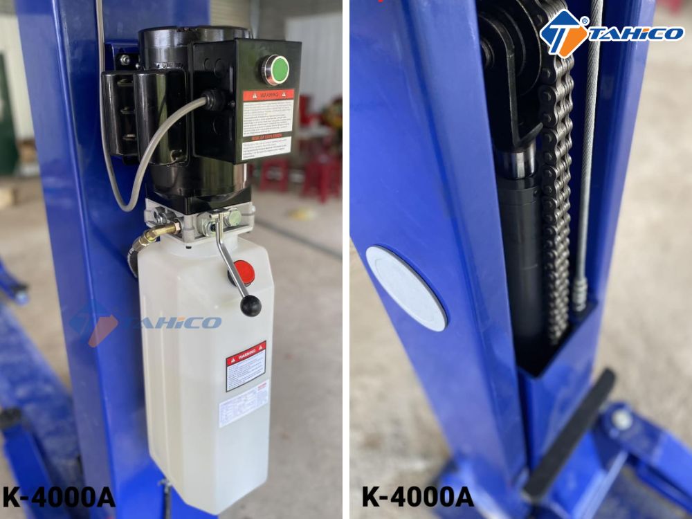 Cầu nâng 2 trụ cáp dưới Konia 4000A 4 tấn