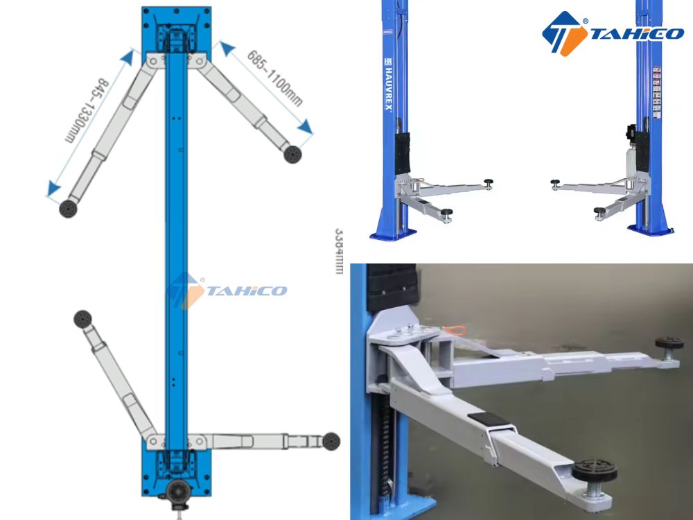 Cầu nâng 2 trụ cáp trên SHARK 4 tấn | RẺ & AN TOÀN