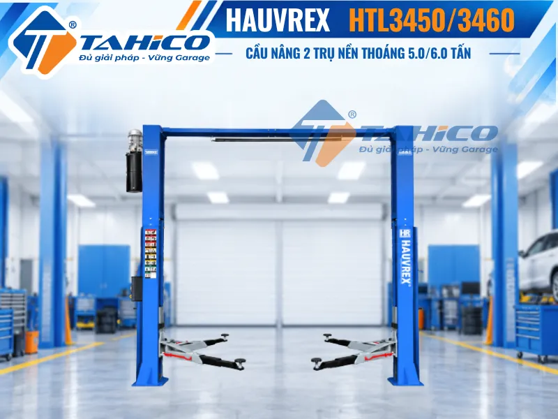 Cầu nâng 2 trụ cáp trên Hauvrex HTL3450/HTL3460